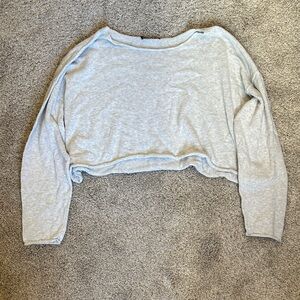 Brandy Melville Light Gray Crop Top